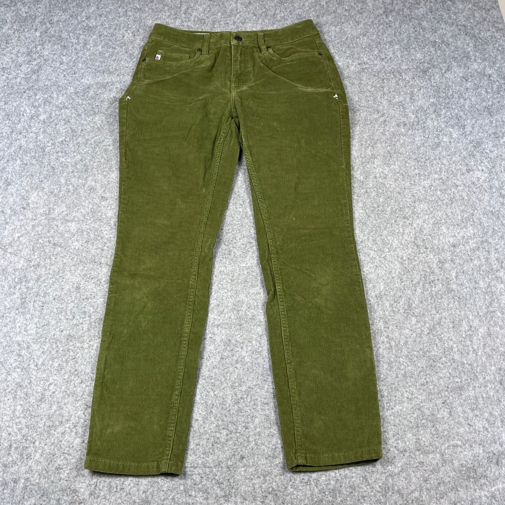 Stio Womens Rivet Cord Pants 30x30 Green Organic Cotton Corduroy Stretch
